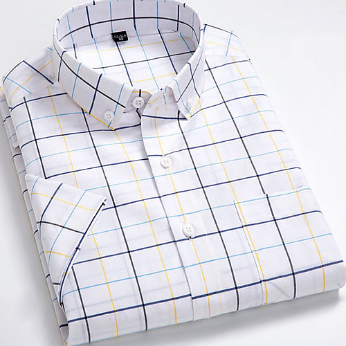 

Men's Houndstooth Print Shirt Daily White
