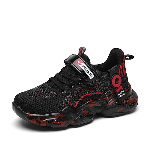 

Boys' Comfort Mesh Trainers / Athletic Shoes Little Kids(4-7ys) / Big Kids(7years ) Running Shoes / Walking Shoes Red / Gold Summer / Fall / Color Block