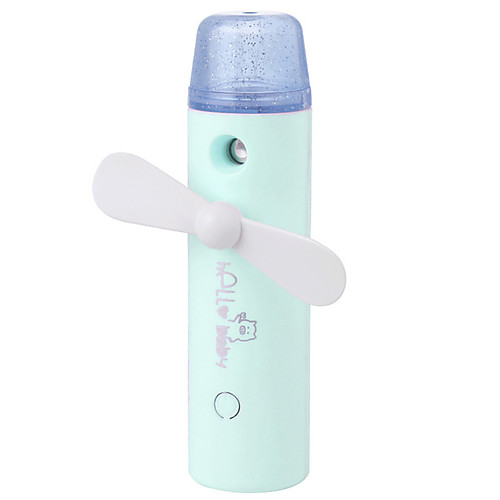 

Korean new simple outdoor portable mini fan USB rechargeable humidifier spray fan