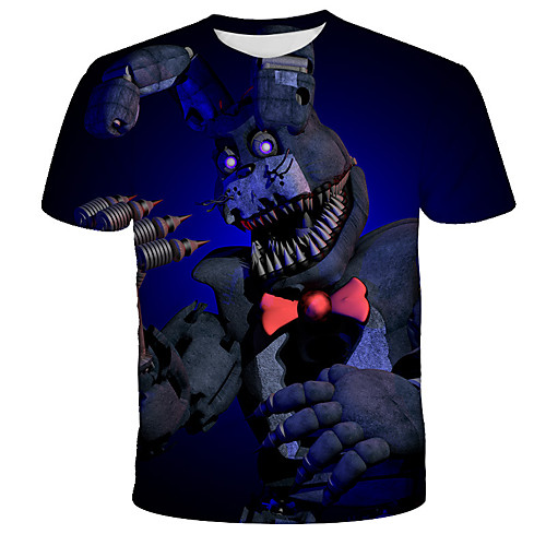 

Men's Daily Holiday Street chic / Exaggerated T-shirt - 3D / Tie Dye / Cartoon Print Rainbow