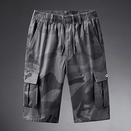 

Men's Hiking Shorts Camo Outdoor Breathable Quick Dry Comfortable Cotton Shorts Climbing Camping / Hiking / Caving Traveling Army Green Grey Dark Blue XL XXL XXXL 4XL 5XL Loose