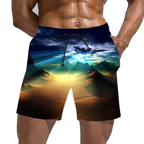 

Men's Sporty / Basic Daily Holiday Chinos / Shorts Pants - 3D Print / Drawstring Sports Blue US32 / UK32 / EU40 US34 / UK34 / EU42 US36 / UK36 / EU44