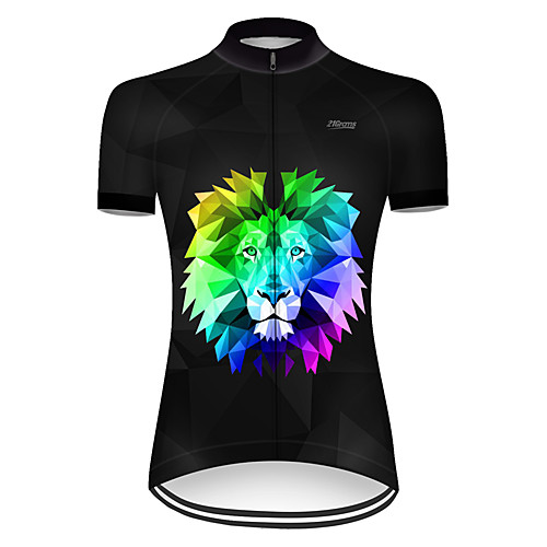 

21Grams Women's Short Sleeve Cycling Jersey Black / Blue Bike Jersey Top Mountain Bike MTB Road Bike Cycling Breathable Sports Clothing Apparel / Micro-elastic
