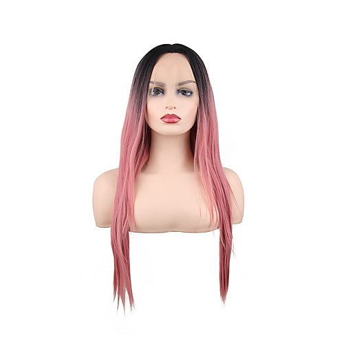 

Synthetic Lace Front Wig Natural Straight Middle Part Lace Front Wig Long Synthetic Hair 28 inch Women's Women Best Quality Fashion Ombre