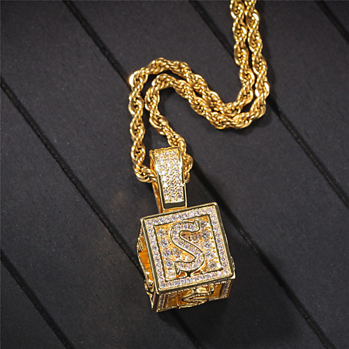 

AAA Cubic Zirconia Necklace Pave Number Letter Statement Unique Design Trendy Fashion Copper Gold Silver 46 cm Necklace Jewelry 1pc For Party Evening Street Birthday Party