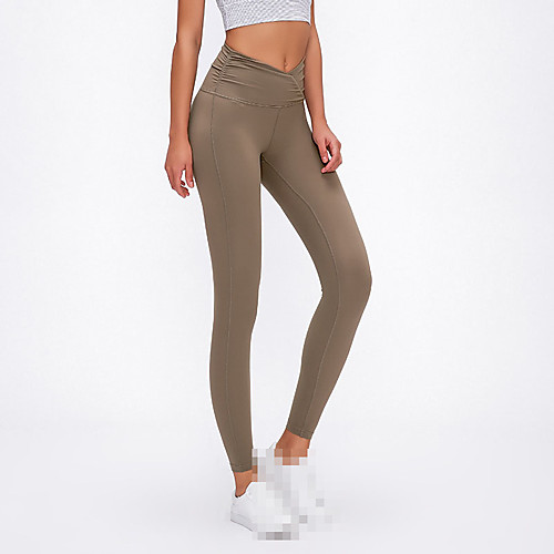 

Women's Leggings Running Tights Compression Pants Elastane Sports Winter Bottoms Running Jogging Training Breathable Quick Dry Soft Solid Colored Grey Green Blue Brown Black / Stretchy