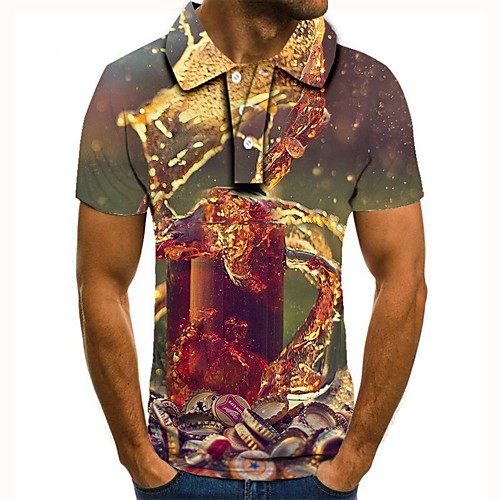 

Men's Daily Basic Polo - 3D Rainbow