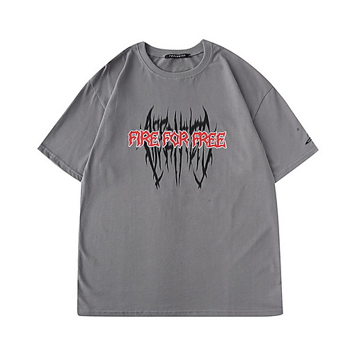 

Men's Letter T-shirt Daily White / Black / Gray
