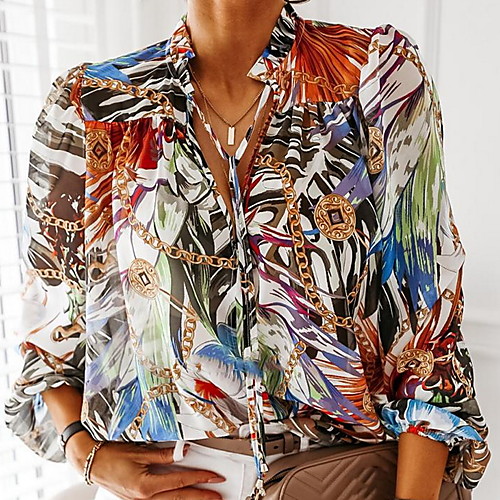 

Women's Geometric Shirt Daily Rainbow