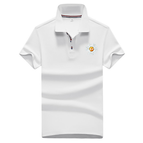

Men's Solid Colored Polo Basic Elegant Daily Work White / Black / Yellow / Blushing Pink / Gray / Light Blue