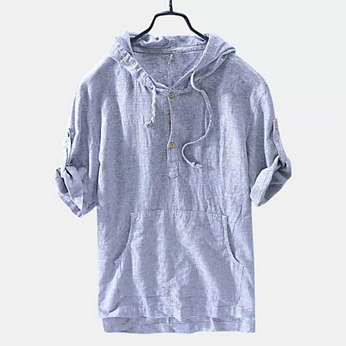 

Men's Daily T-shirt - Striped Blue
