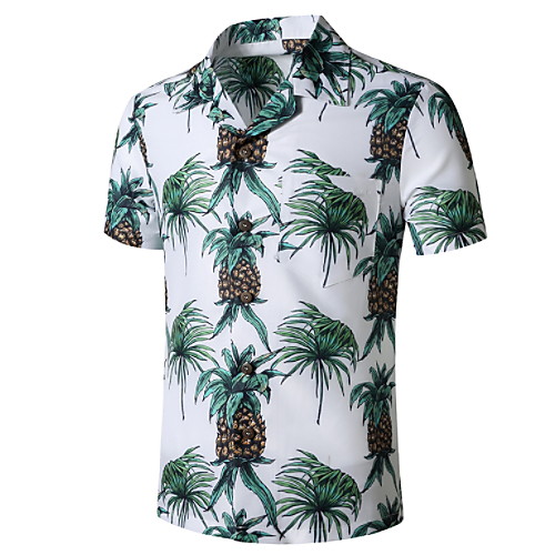 

Men's Graphic Palm Tree Print Shirt Tropical Daily Green