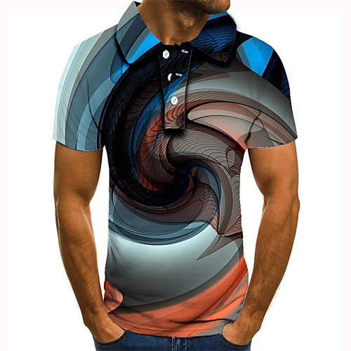 

Men's Daily Basic Polo - 3D Rainbow