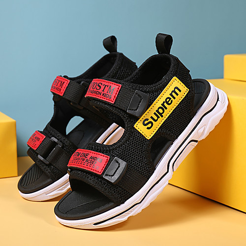 

Boys' Comfort PU Sandals Big Kids(7years ) Walking Shoes Buckle Wine / Blue Summer
