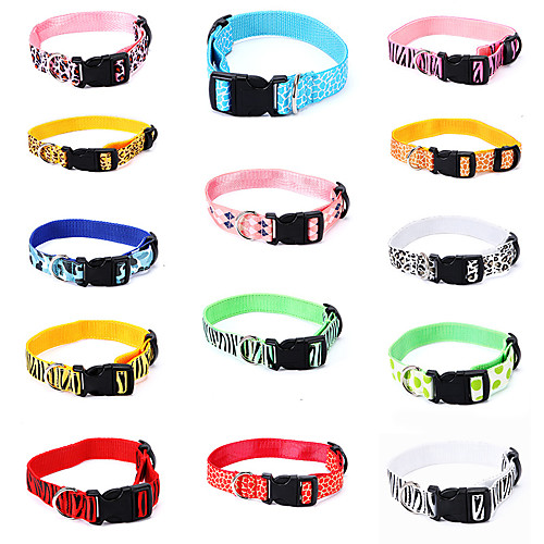 

Dog Cat Pets Collar Portable Retractable Soft Animal Classic Nylon Yellow Red Pink Beagle Bulldog Shiba Inu Pug Bichon Frise Schnauzer 1pc