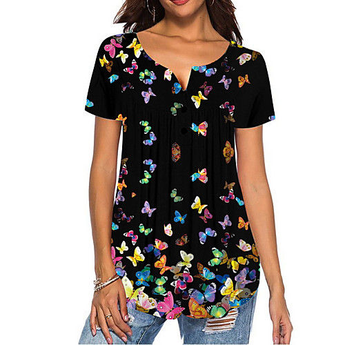 

Women's Geometric Tank Top V Neck Daily Summer White Black Blue Blushing Pink S M L XL 2XL 3XL 4XL 5XL