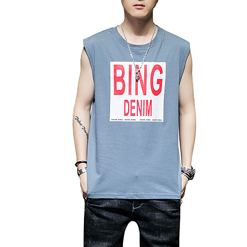 

Men's Daily Weekend T-shirt - Graphic / Solid Colored / Letter Yellow