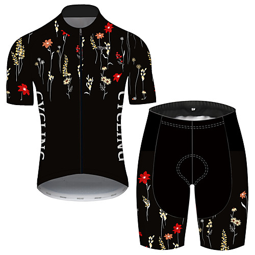 

21Grams Men's Short Sleeve Cycling Jersey with Shorts Spandex Polyester Black Oktoberfest Beer Bike Clothing Suit UV Resistant Breathable Quick Dry Sweat-wicking Sports Oktoberfest Beer Mountain Bike