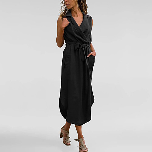 

Women's Black Dress Sheath Solid Color S M