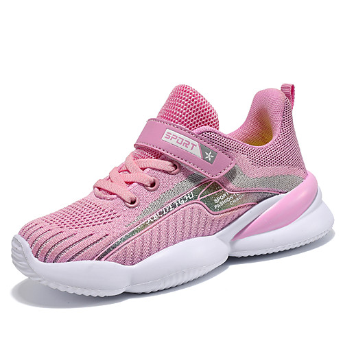 

Girls' Comfort Flyknit Trainers / Athletic Shoes Big Kids(7years ) Walking Shoes Buckle Peach / Pink Summer / Fall / Slogan