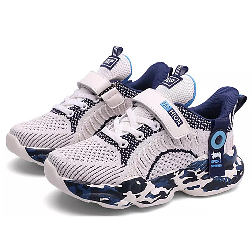 

Boys' Comfort Elastic Fabric / Flyknit Trainers / Athletic Shoes Big Kids(7years ) Running Shoes Black / Gold / Beige Summer / Color Block