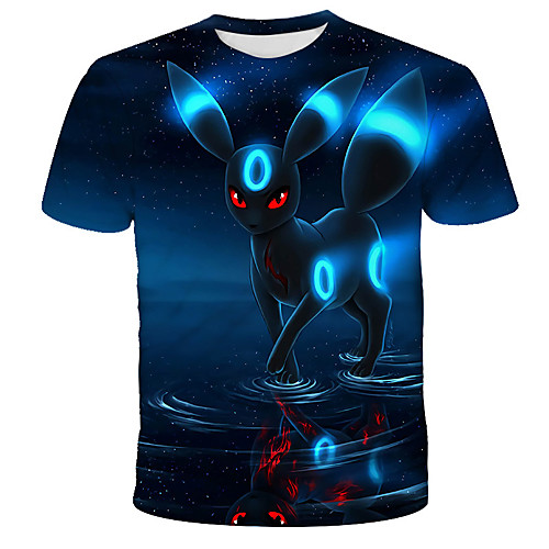 

Men's Daily Holiday Street chic / Exaggerated T-shirt - 3D / Tie Dye / Animal Cat, Print Black
