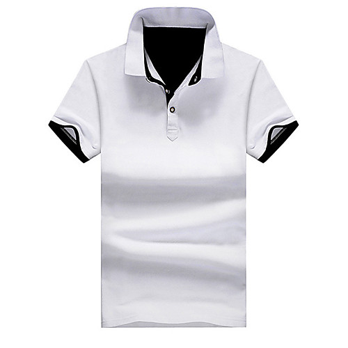 

Men's Solid Colored Polo Business Basic Daily Work Orange / Blue / White / Black / Gray