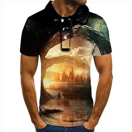 

Men's Daily Basic Polo - 3D Rainbow