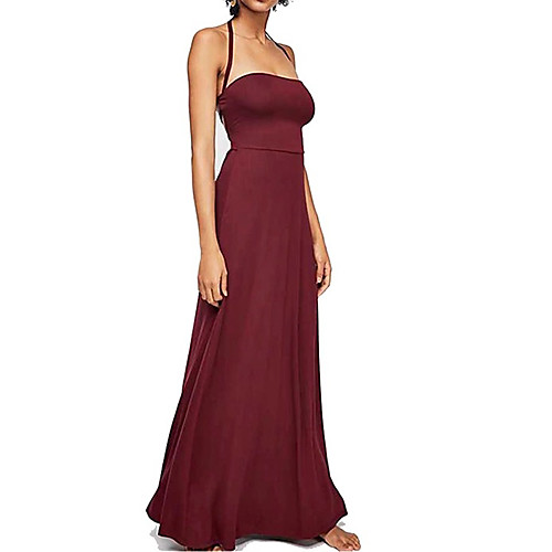 

Women's 2020 Wine Yellow Summer Fall Dress Elegant Street chic Party Beach Sheath Solid Color S M