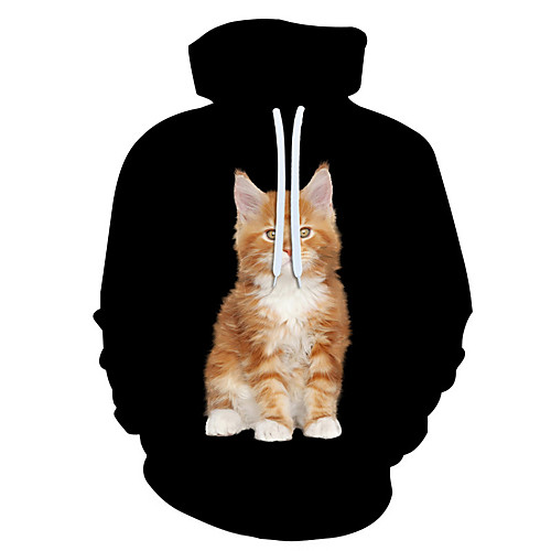 

Men's 3D Print / Casual Hoodie - 3D / Tie Dye / Cartoon Black US32 / UK32 / EU40