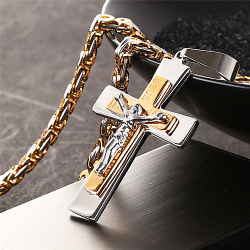 

Necklace Crossover Artistic Classic Titanium Steel Gold 55 cm Necklace Jewelry 1pc For Anniversary Street Festival