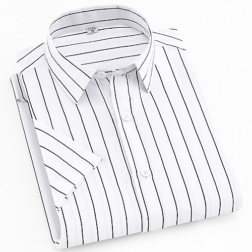 

Men's Striped Print Shirt Daily White