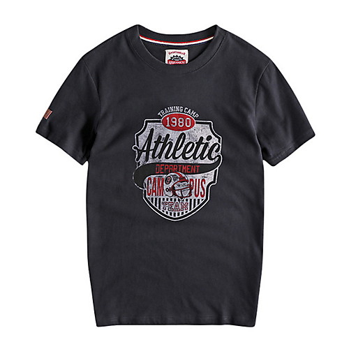 

Men's Letter T-shirt Daily White / Black / Light gray / Light Blue