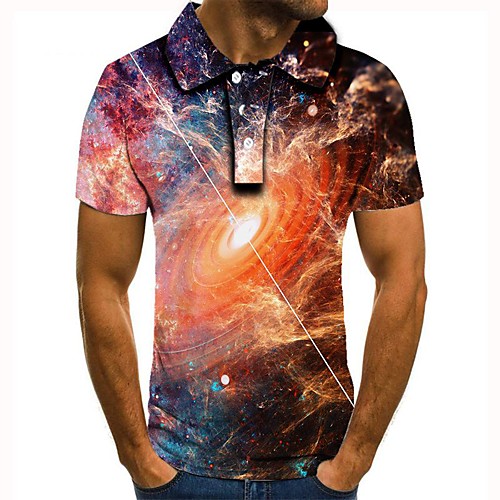 

Men's Daily Basic Polo - 3D Rainbow