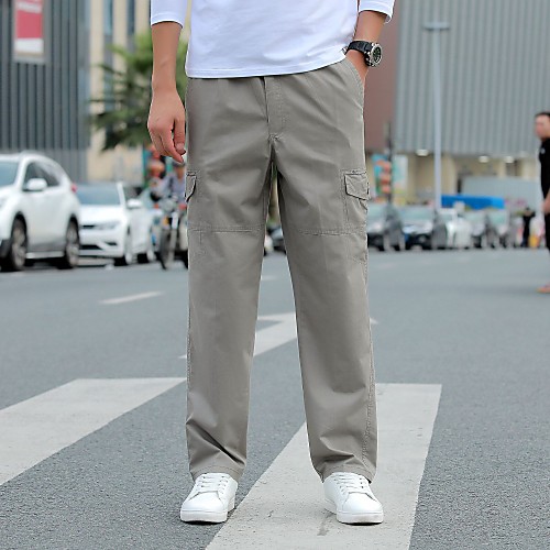 

Men's Hiking Pants Hiking Cargo Pants Outdoor Soft Comfortable Cotton Pants / Trousers Climbing Camping / Hiking / Caving Traveling Dark Grey Black Yellow L XL XXL XXXL 4XL Loose