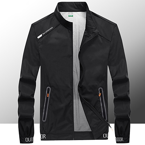 

Men's Hiking Jacket Outdoor Windproof Breathable Quick Dry Ultraviolet Resistant Top Elastane Single Slider Fishing Climbing Beach Dark Grey / White / Black / Light Grey / Blue