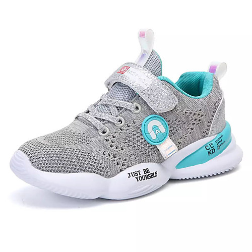 

Boys' / Girls' Comfort Elastic Fabric / Flyknit Trainers / Athletic Shoes Big Kids(7years ) Running Shoes Fuchsia / Gray Spring