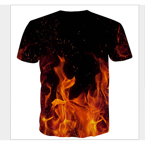 

Men's Geometric 3D T-shirt Daily Going out Black