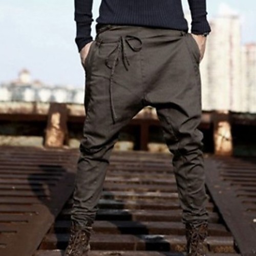 

Men's Basic Slim Chinos Pants - Solid Colored Drawstring Brown Black US32 / UK32 / EU40 US34 / UK34 / EU42 US36 / UK36 / EU44