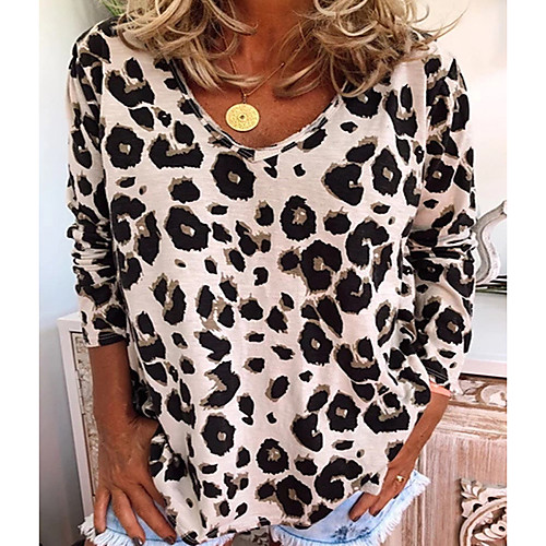 

Women's Leopard T-shirt Daily Khaki / Brown