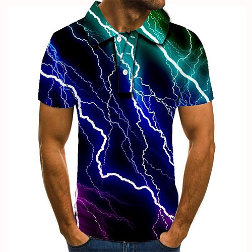 

Men's Daily Basic Polo - 3D Rainbow