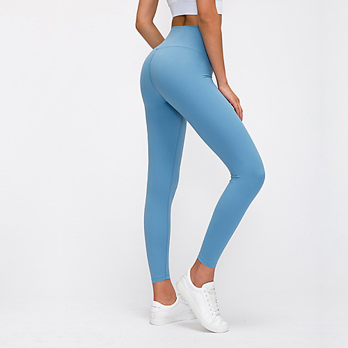 

Women's High Waist Yoga Pants Winter Fashion Purple Light Green Light Purple Green Blue Elastane Running Fitness Gym Workout Tights Leggings Sport Activewear Moisture Wicking Butt Lift Tummy Control