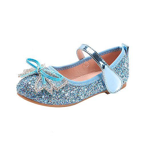 

Girls' Comfort / Flower Girl Shoes Synthetics Flats Little Kids(4-7ys) / Big Kids(7years ) Bowknot Pink / Blue / Silver Spring / Fall / Party & Evening