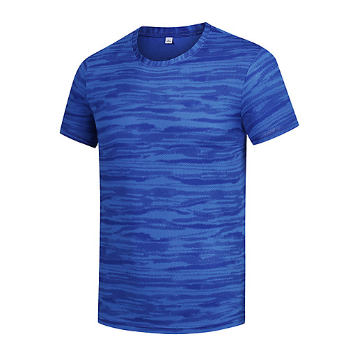 

Men's Striped Color Block T-shirt Basic Sports Gym Royal Blue / White / Black / Navy Blue