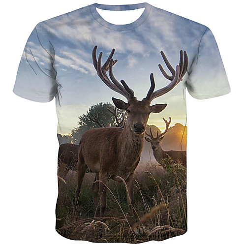 

Men's Daily Street chic T-shirt - 3D Print Rainbow