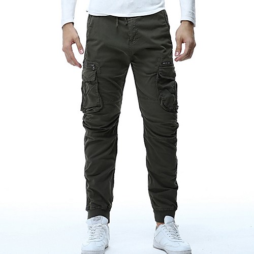 

Men's Basic Chinos Pants - Solid Colored Army Green Khaki Light gray US34 / UK34 / EU42 US36 / UK36 / EU44 US38 / UK38 / EU46