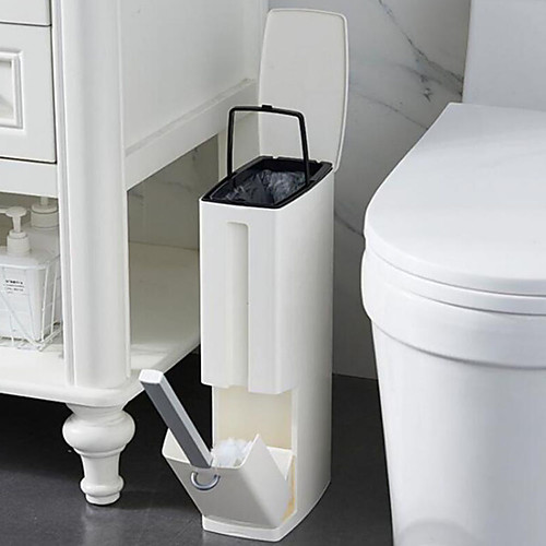 

1pcs Bathroom Kit Trash Can And Toilet Brush Set Bath Accessory