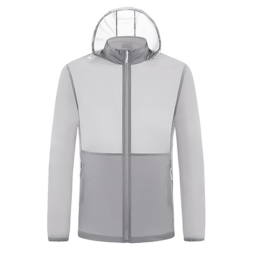 

Men's Hiking Jacket Outdoor Breathable Quick Dry Comfortable Top Elastane Single Slider Fishing Climbing Camping / Hiking / Caving Dark Grey / Grey / Blue / Dark Blue