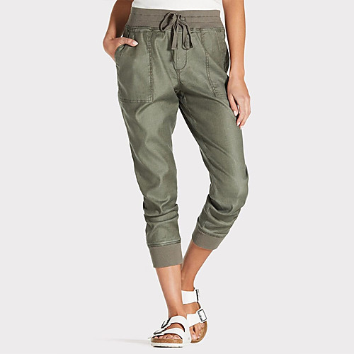 

Women's Basic Punk & Gothic Daily Harem Chinos Pants - Solid Colored Drawstring Outdoor Gray S / M / L