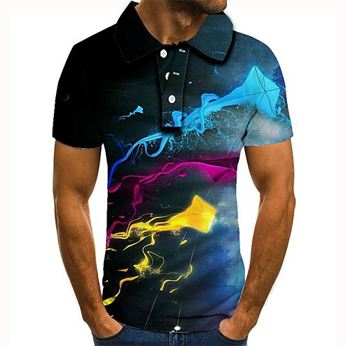 

Men's Daily Basic Polo - 3D Rainbow